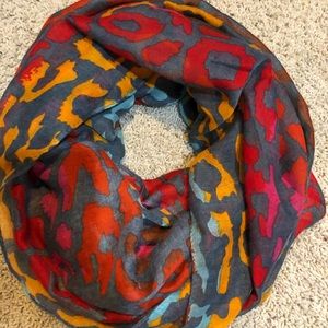 Infinity scarf, colorful leopard print